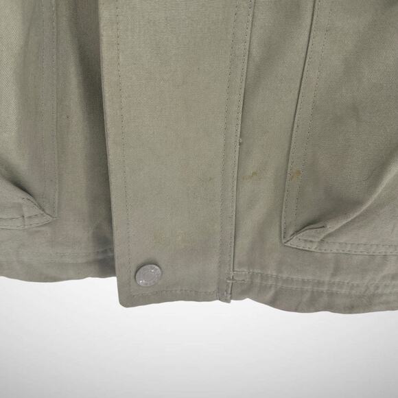 J. Crew Men's M Insulated Barn Jacket Khaki Tan Utility Workwear Chore Coat - Picture 9 of 11